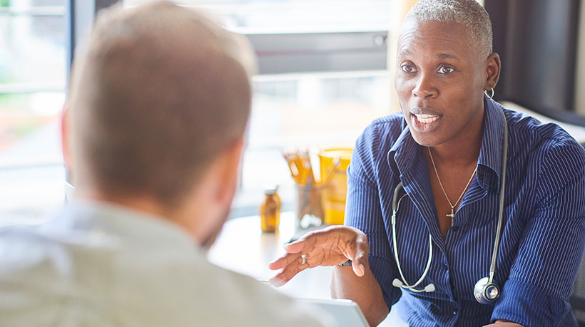 Doctor and patient in consultation